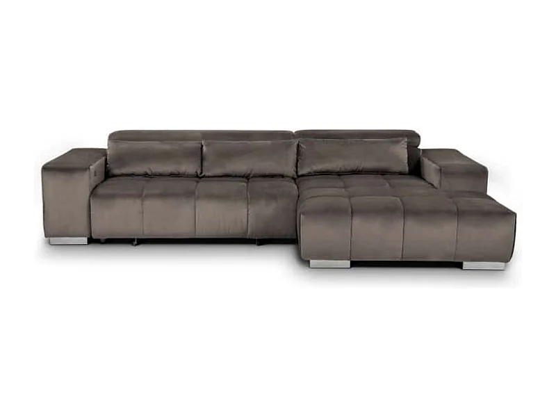 MYHOMELANDO Orion canapé d’angle – forme en L avec avance électrique de l’assise et appuie-têtes réglables