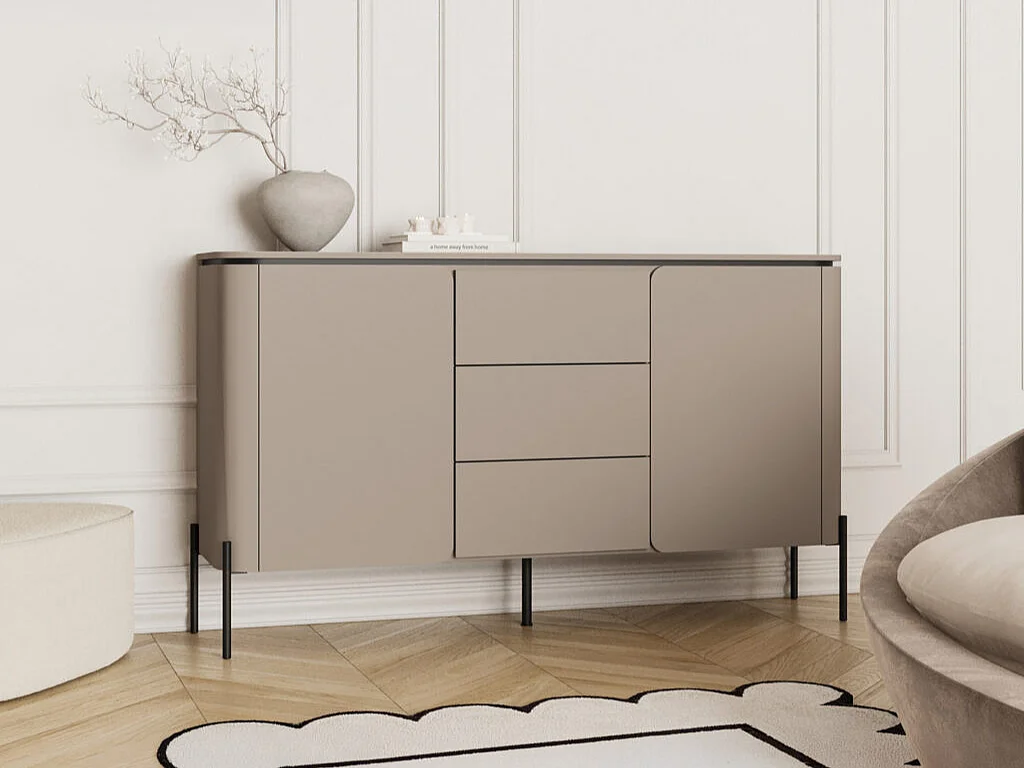 Aparador AMBIHOME BELIO - Congo/Preto, C163xA94xP40cm