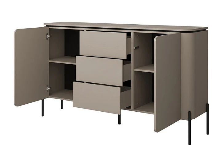 Aparador AMBIHOME BELIO - Congo/Preto, C163xA94xP40cm