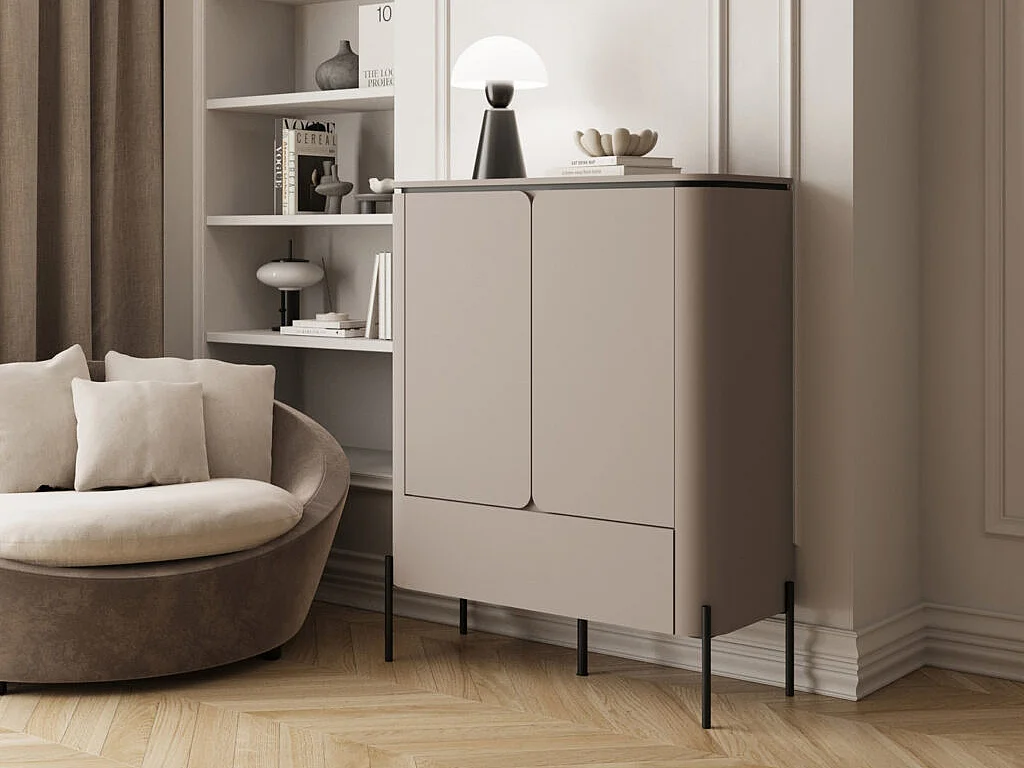 Móvel Auxiliar AMBIHOME BELIO - Congo/Preto, C98xA123xP40cm