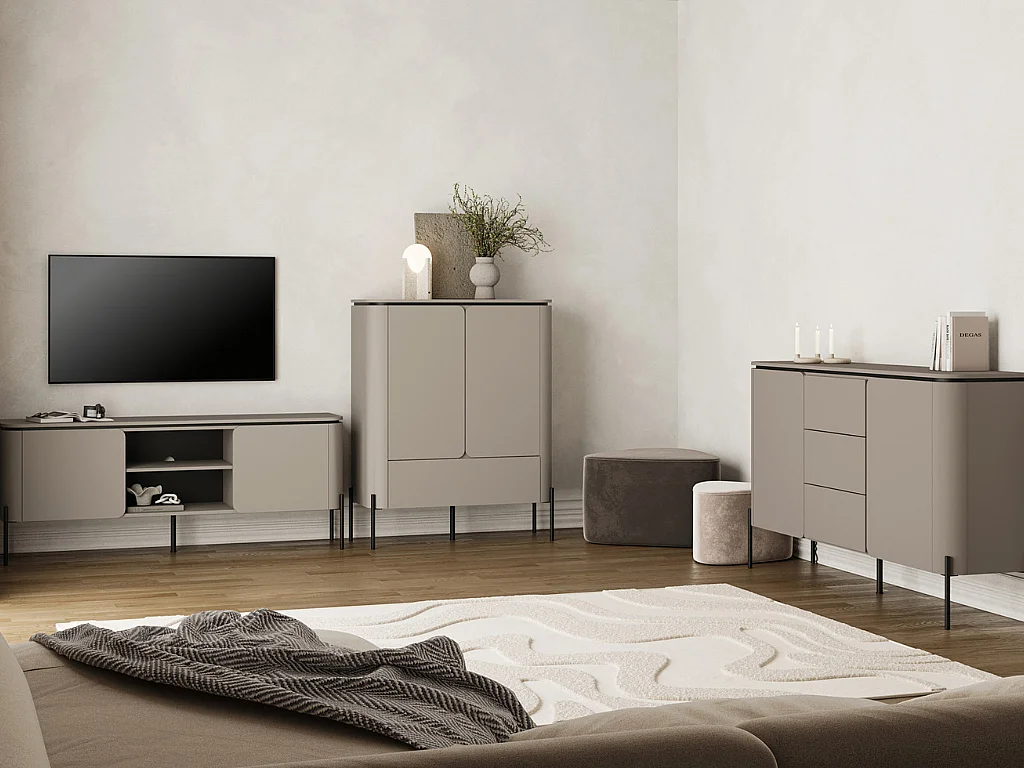 Móvel Auxiliar AMBIHOME BELIO - Congo/Preto, C98xA123xP40cm