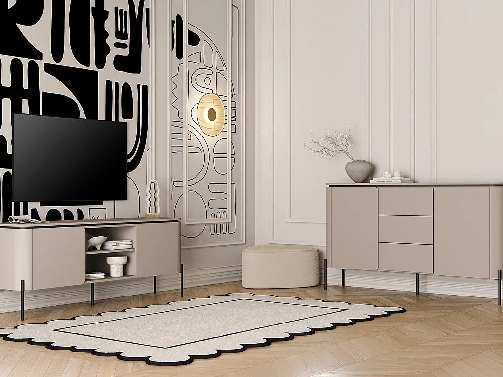 Móvel Auxiliar AMBIHOME BELIO - Congo/Preto, C98xA123xP40cm