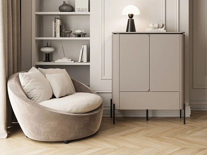 Móvel Auxiliar AMBIHOME BELIO - Congo/Preto, C98xA123xP40cm