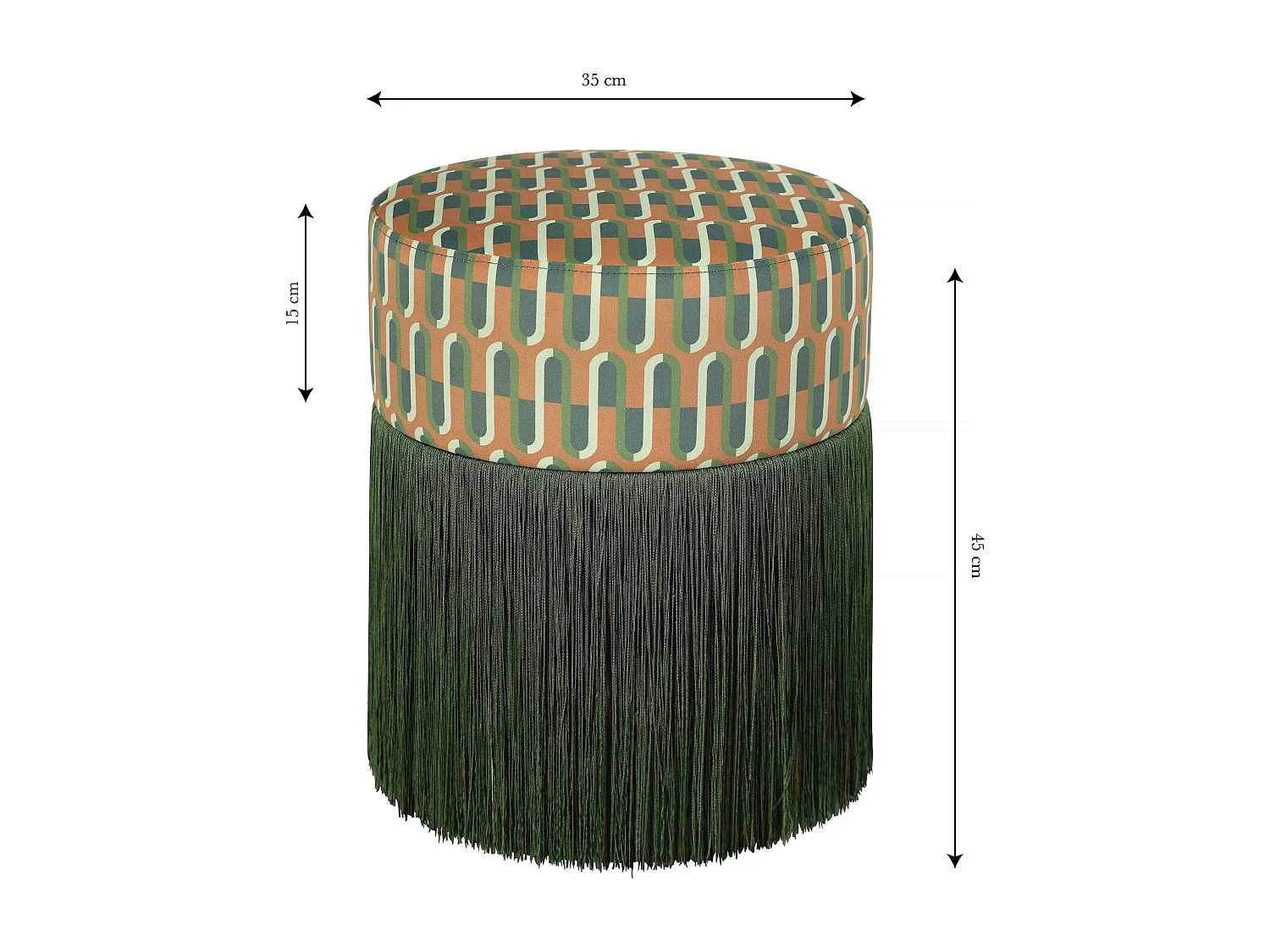 Pouf ottoman en velours