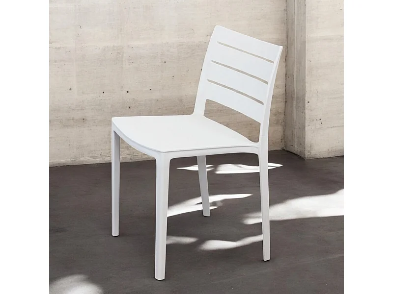 Stapelstuhl HALLIE Polypropylen Weiß | Cosma | Farbe: Blanc | Material: Kunststoff