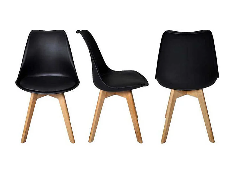 Stuhl MARSIGLIA Schwarz – Küchenstuhl | Cosma | Farbe: Noir