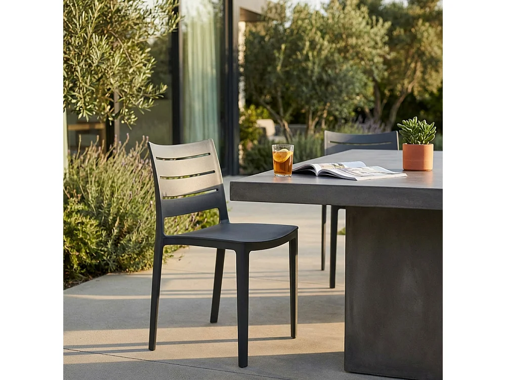 Stapelstuhl HALLEY Polypropylen Grau | Cosma | Farbe: Gris anthracite | Material: Kunststoff