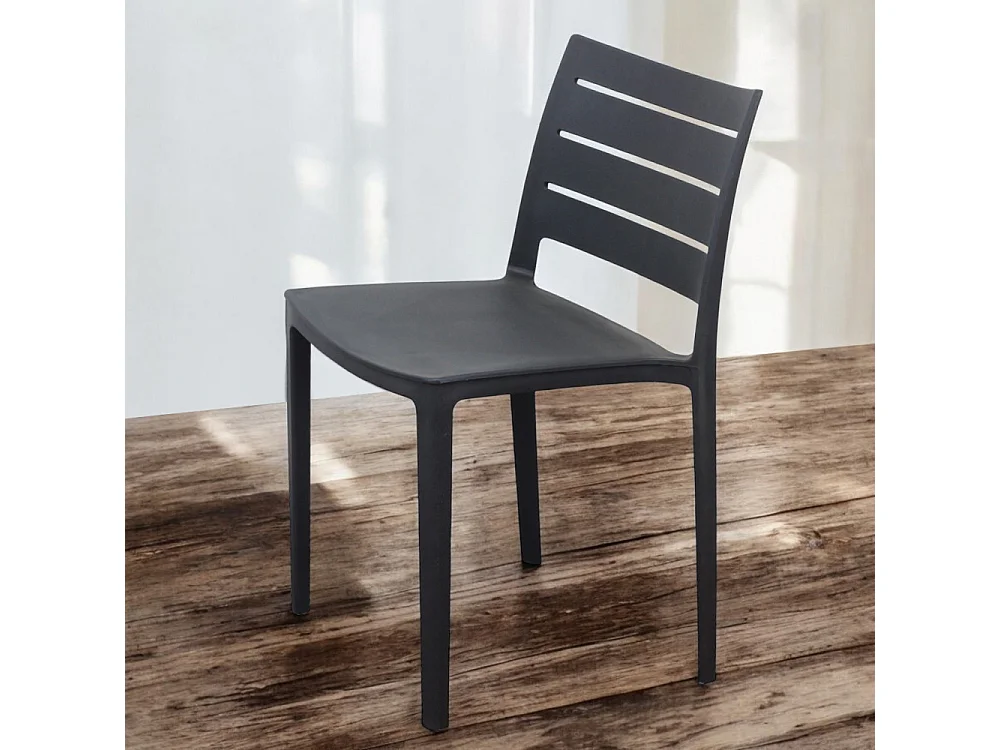 Stapelstuhl HALLEY Polypropylen Grau | Cosma | Farbe: Gris anthracite | Material: Kunststoff