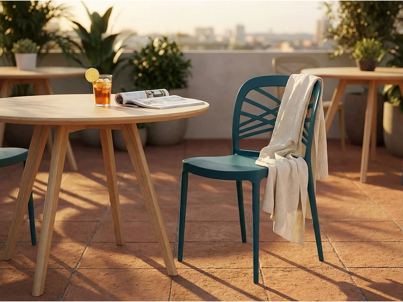 Stuhl HARMONIE Petrolgrün | Cosma | Farbe: Vert