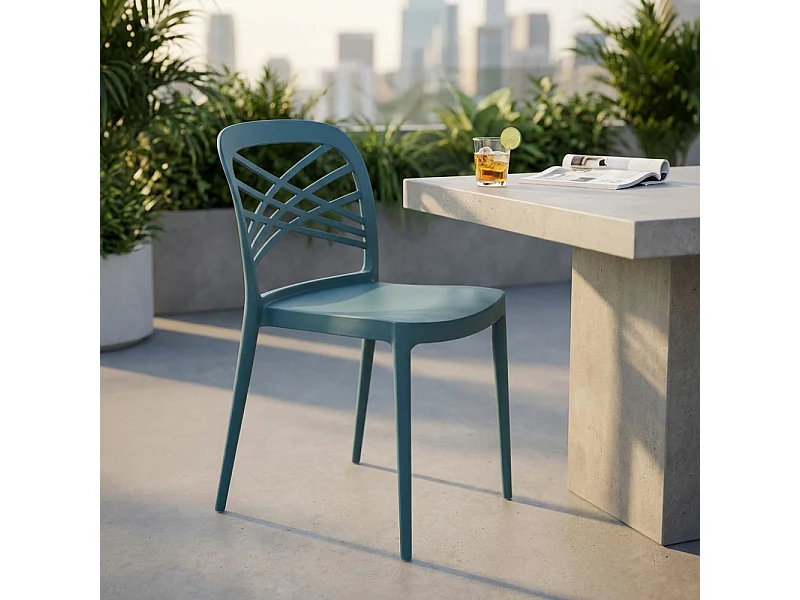 Stuhl HARMONIE Petrolgrün | Cosma | Farbe: Vert