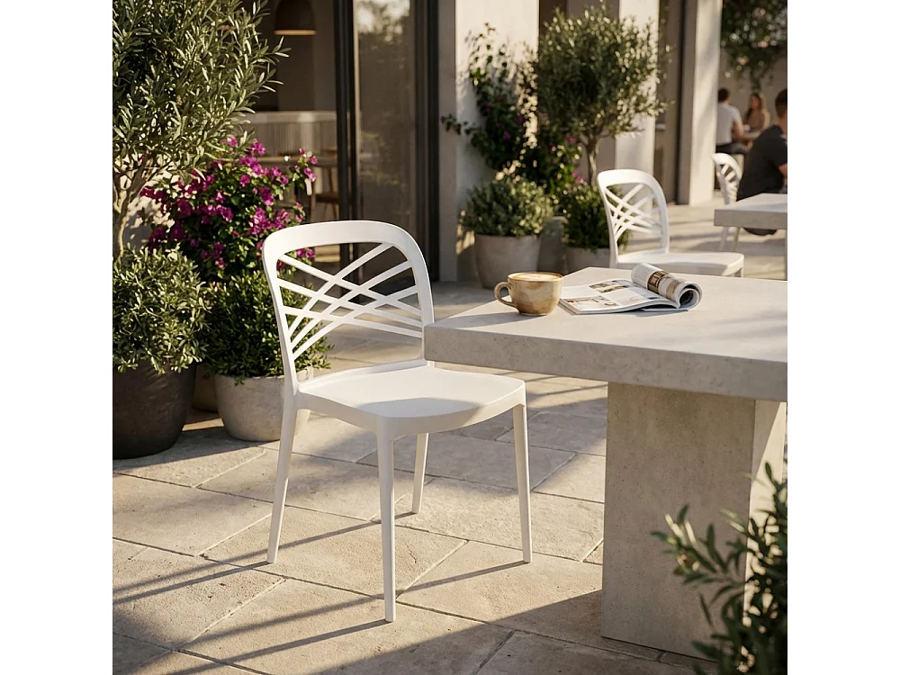 Stuhl HARMONIE Weiß | Cosma | Farbe: Blanc