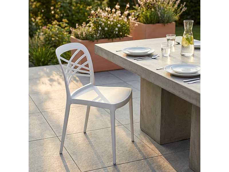 Stuhl HARMONIE Weiß | Cosma | Farbe: Blanc