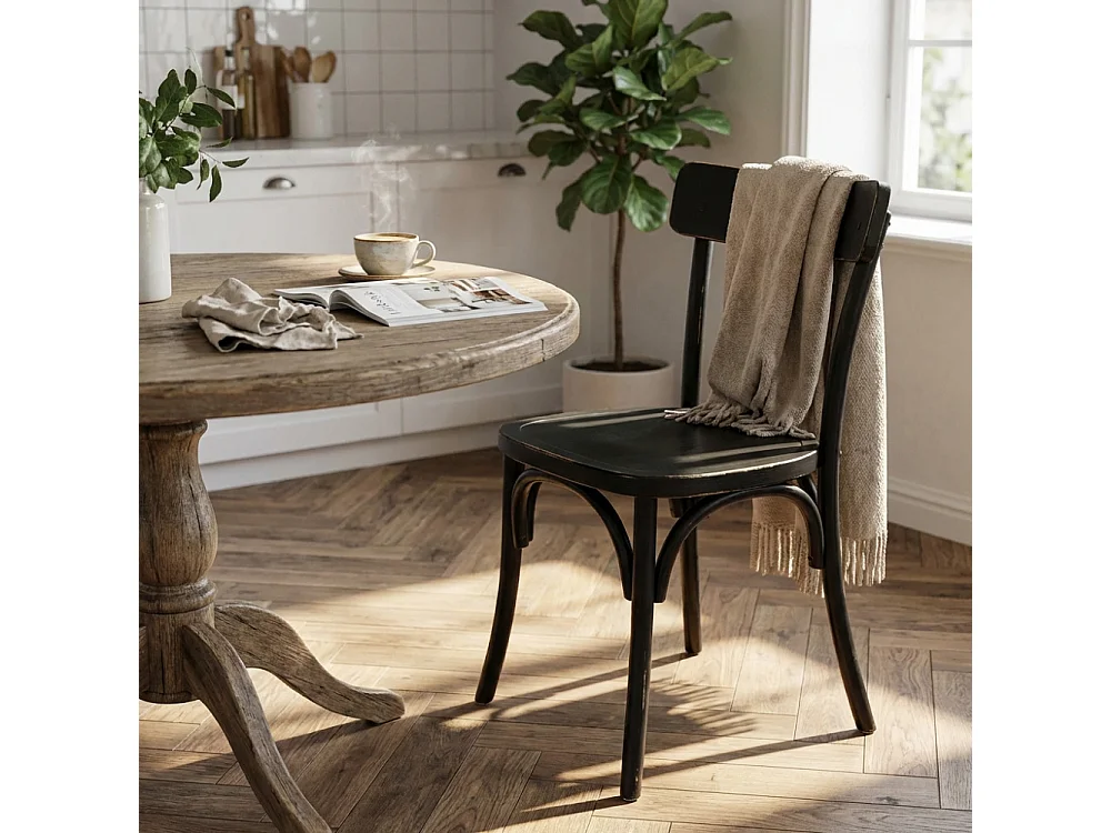 Holzstuhl POLLY Schwarz | Cosma | Farbe: Noir | Material: Holz