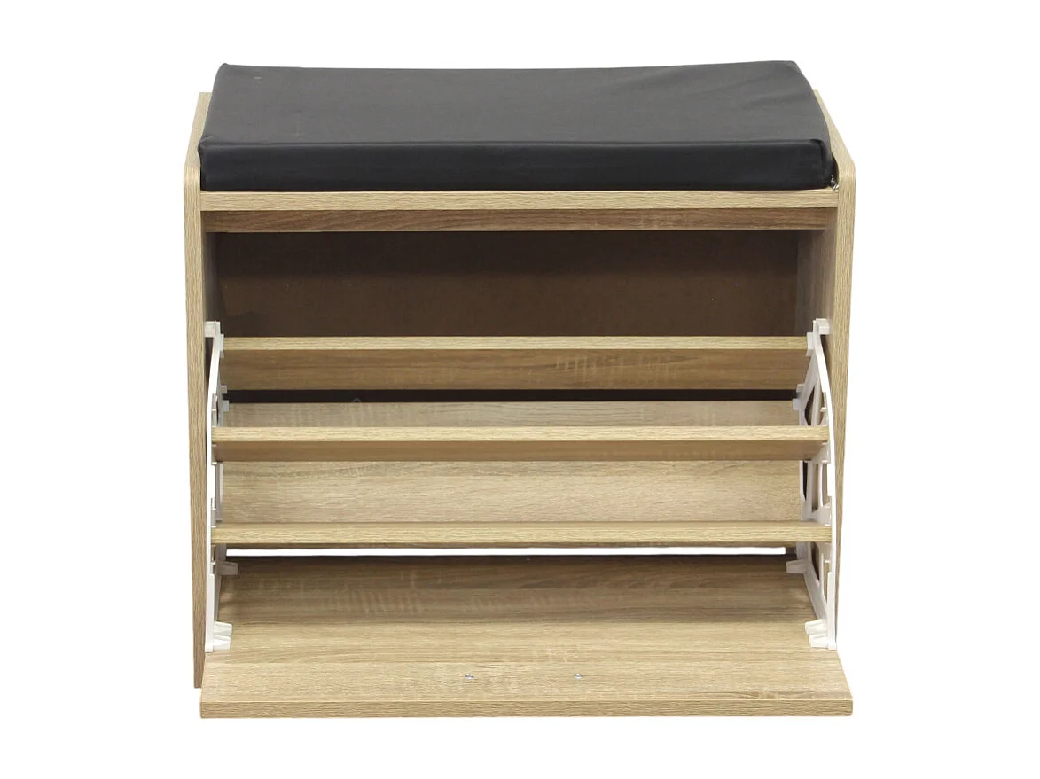 Schuhschrank JACKLYN Naturholz | Cosma | Farbe: Noir | Material: Holz