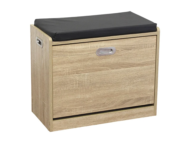 Schuhschrank JACKLYN Naturholz | Cosma | Farbe: Noir | Material: Holz