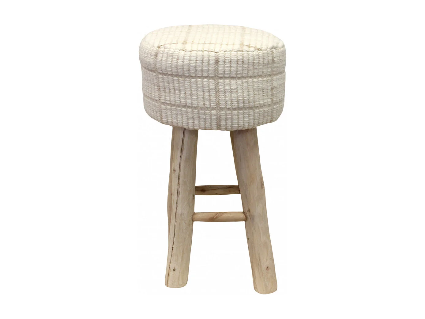 Holzhocker VALENTIN Braun / Weiß 40×70 | Cosma | Farbe: Marrone chiaro | Material: Holz