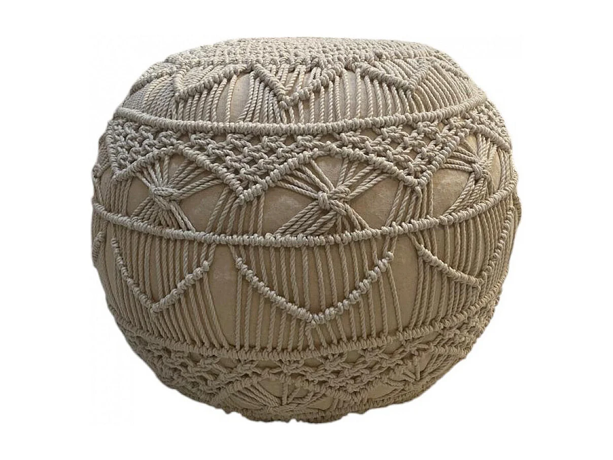 Pouf BODRUM Braun Baumwolle | Cosma | Farbe: Marron