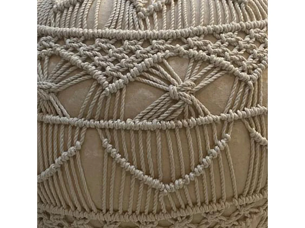 Pouf BODRUM Braun Baumwolle | Cosma | Farbe: Marron