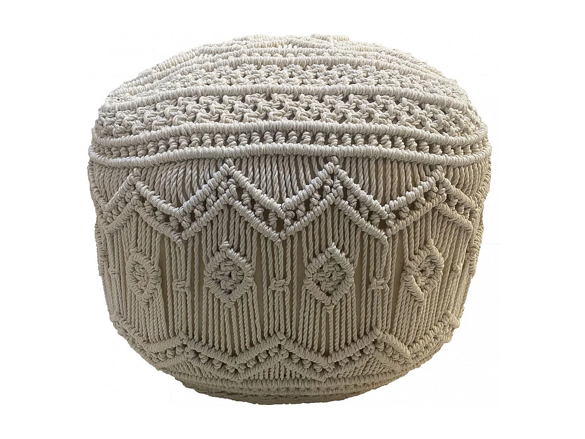 Pouf MILAS Braun Baumwolle | Cosma | Farbe: Marron