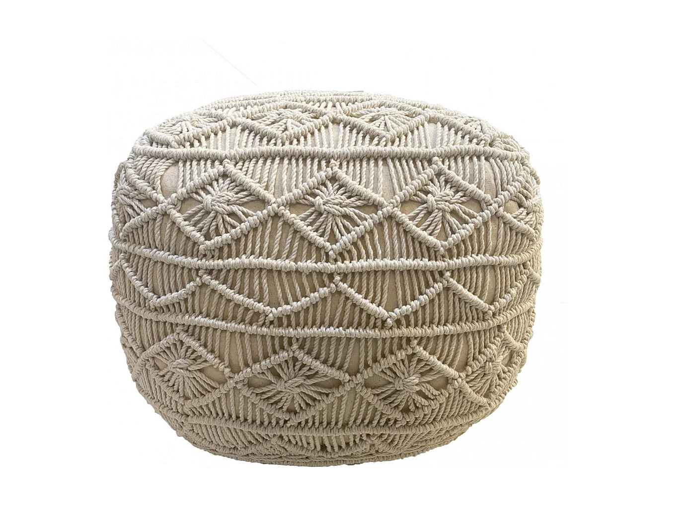 Pouf BENGASI Weiß Baumwolle | Cosma | Farbe: Blanc