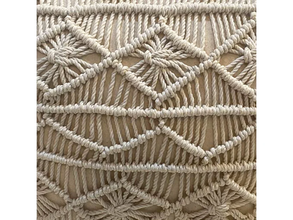 Pouf BENGASI Weiß Baumwolle | Cosma | Farbe: Blanc