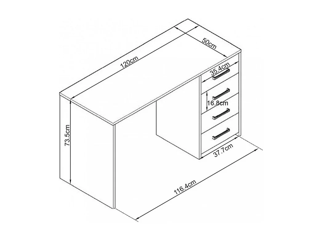 Schreibtisch TOPAZ Ulme | Cosma | Farbe: nan