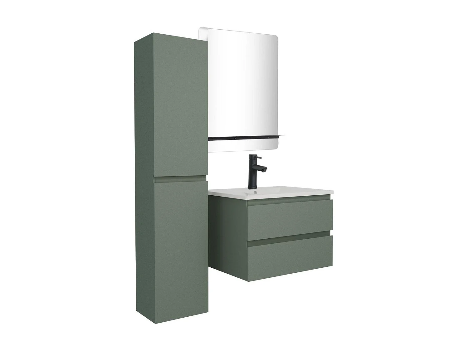 Mobile semplice + rubinetto + specchio + colonna SORRENTO