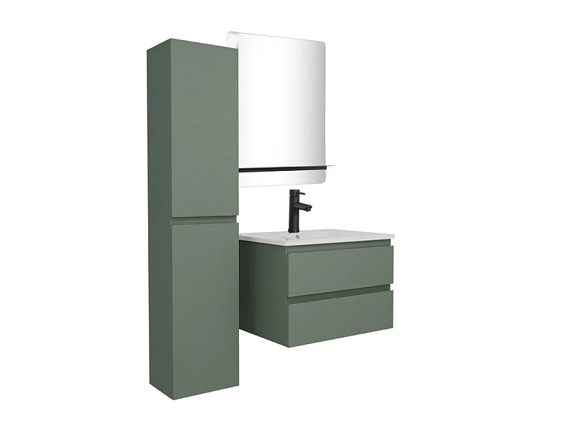 Mueble sencillo + grifería + espejo + columna SORRENTO