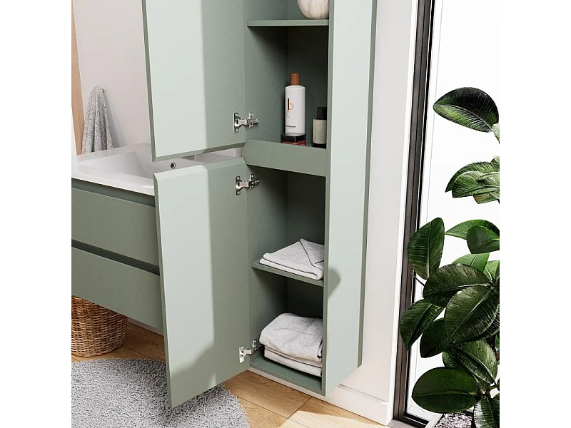 Mueble sencillo + grifería + espejo + columna SORRENTO