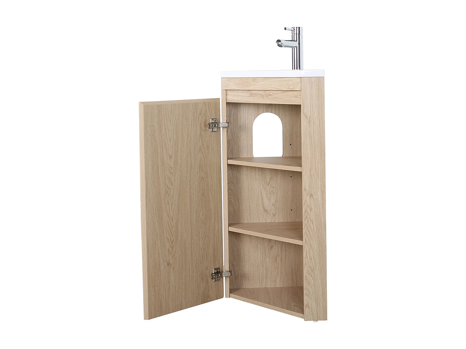 Mueble lavabo de esquina con patas y grifo SORRENTO