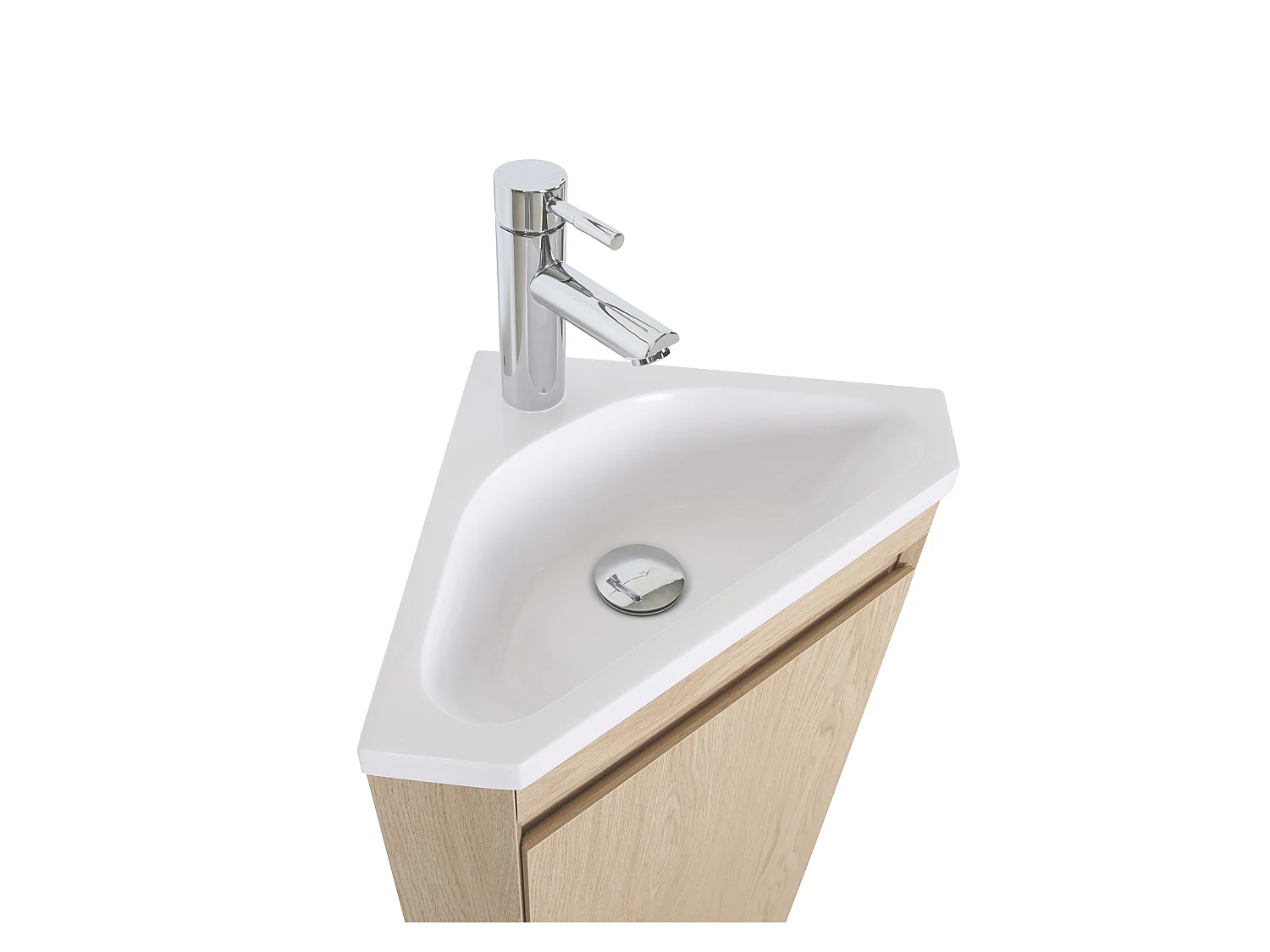 Mueble lavabo de esquina con patas y grifo SORRENTO