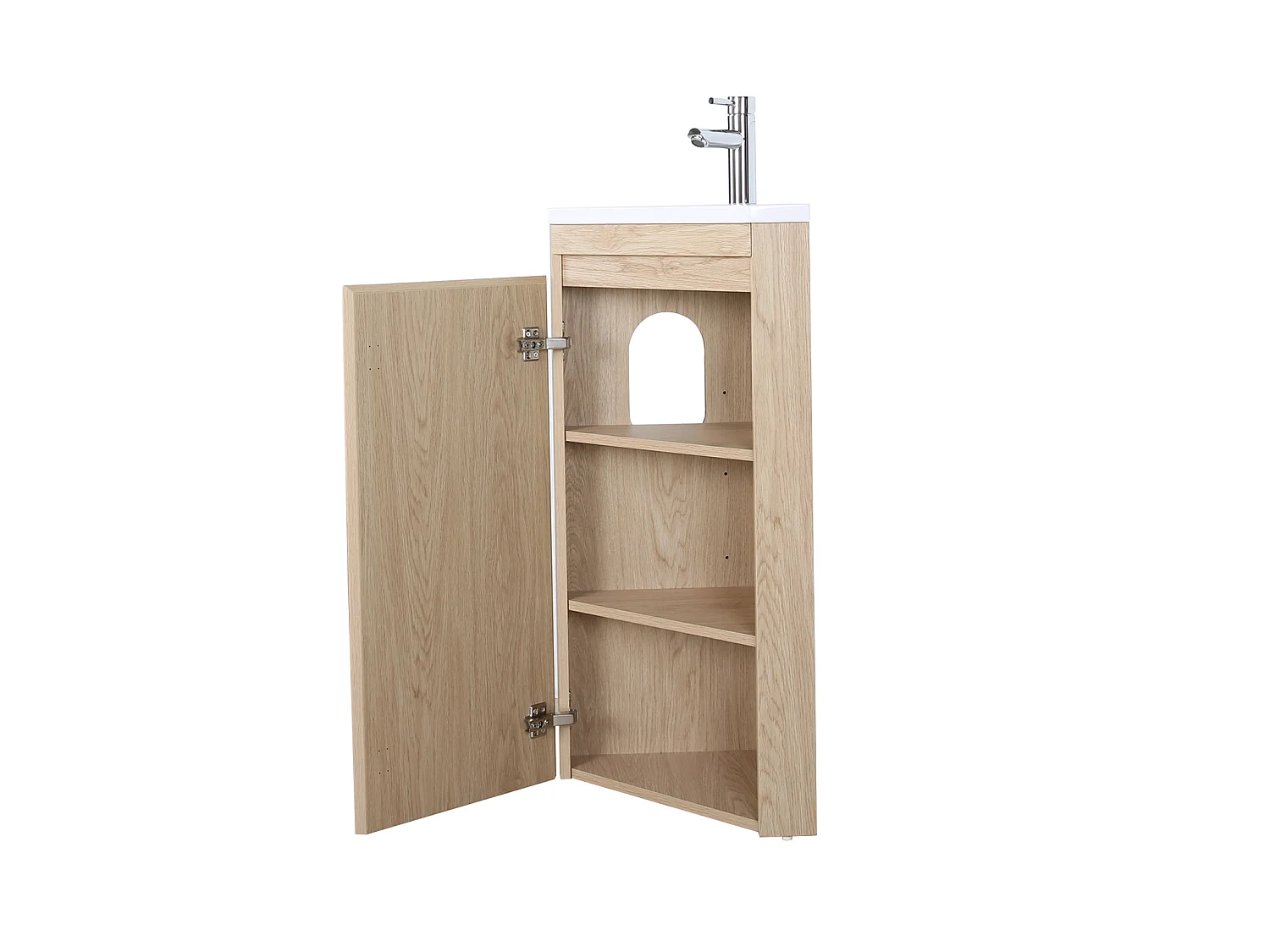 Mueble lavabo de esquina con patas y grifo SORRENTO