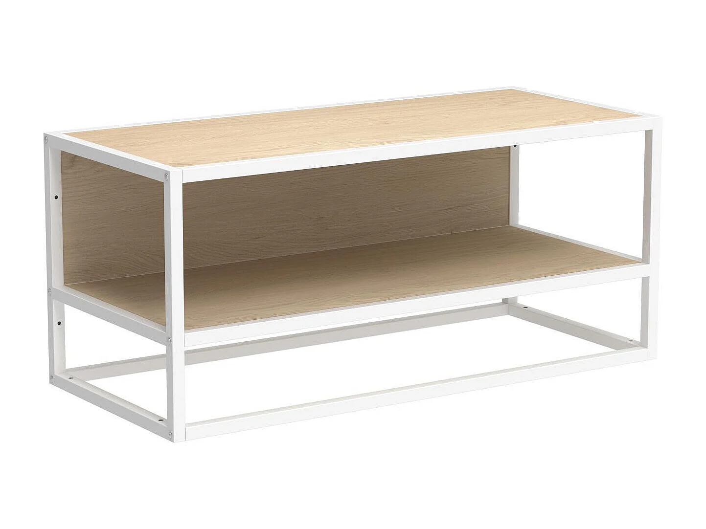 Estantería de pared MALYA de madera y metal blanco, 90x40cm