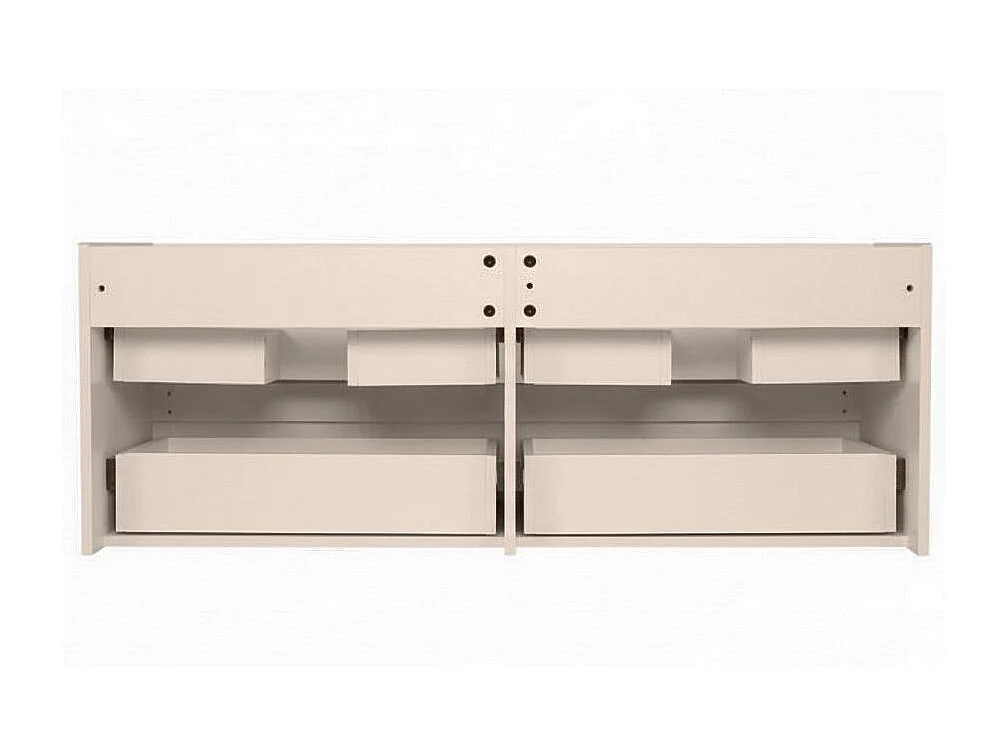 Dubbele wastafelmeubel van 120 cm met keramisch werkblad en chromen kranen SORRENTO