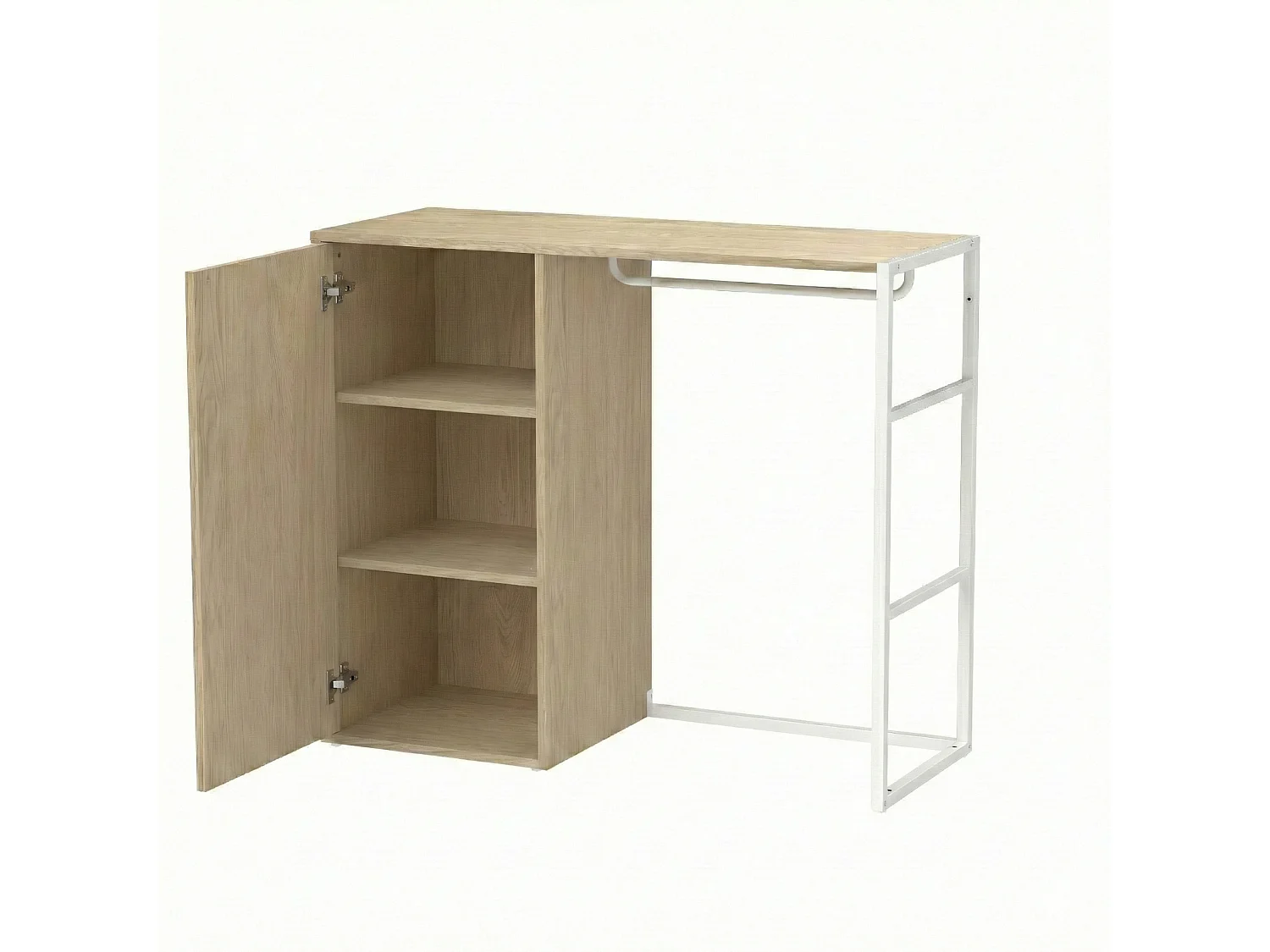 Appendiabiti da soffitta KADRA 100x85cm con armadio e unità di stoccaggio