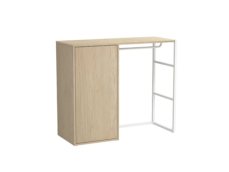 KADRA 100x85cm Kledingrek voor zolder met kledingkast en opbergunit