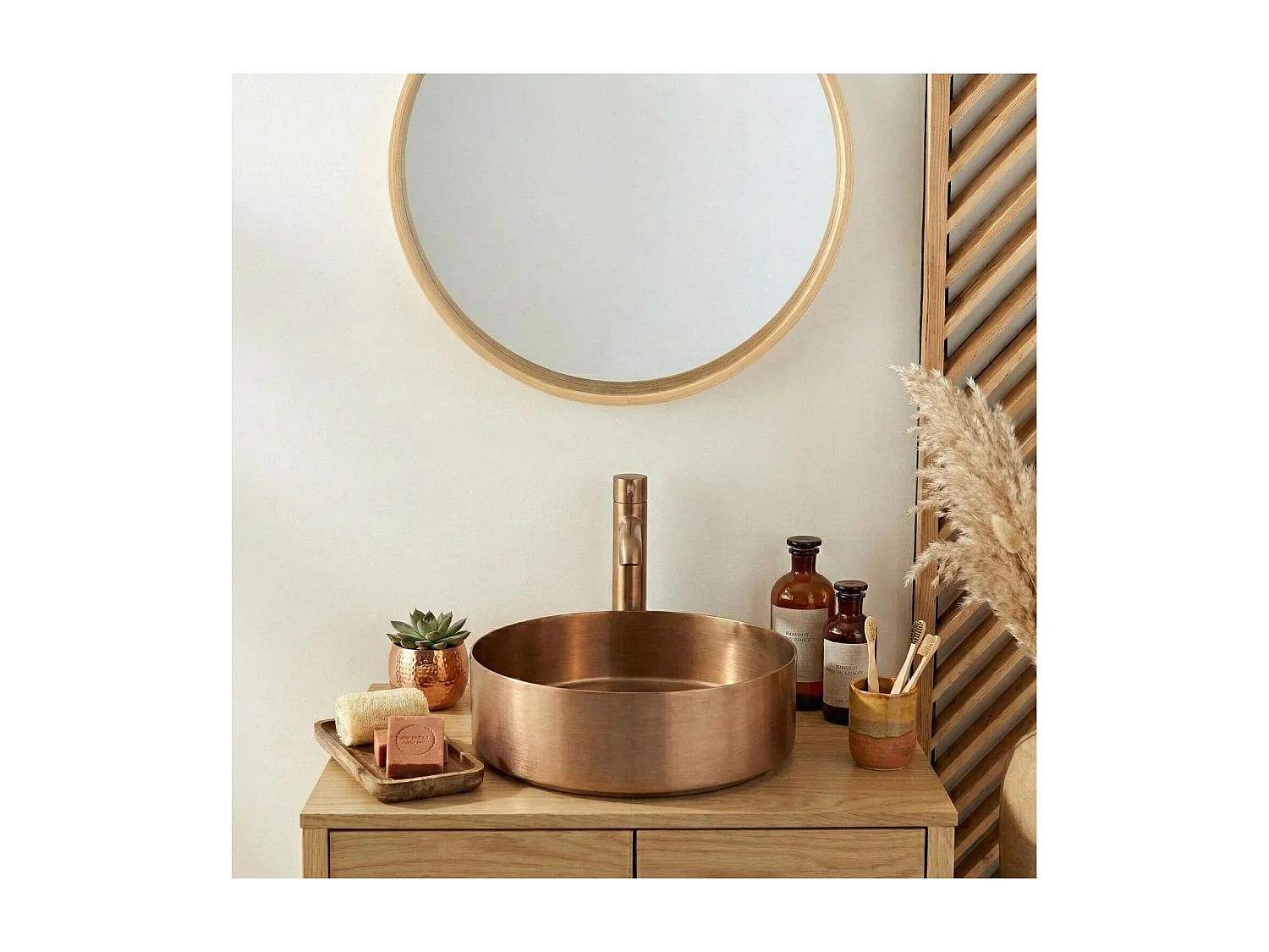 Rundes, schwarzes Edelstahl-Aufsatzwaschbecken, 36 cm, mit passendem Ablaufgarnitur