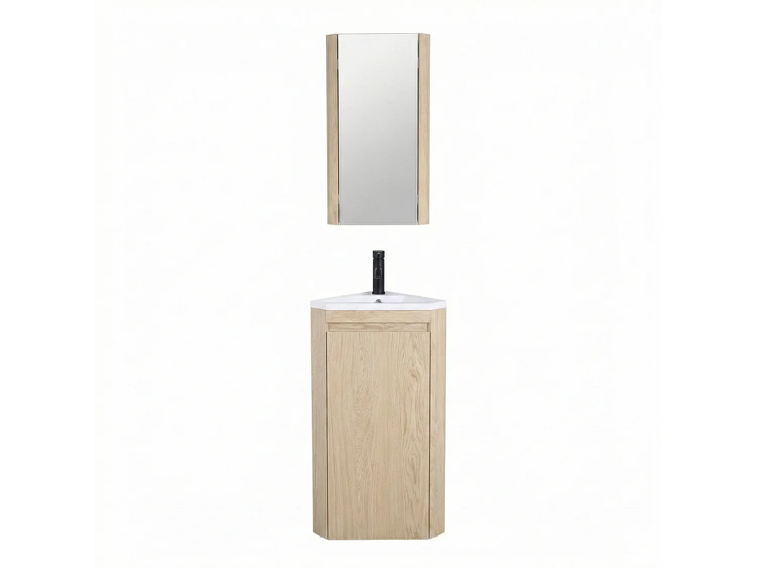 Mobile lavabo angolare SORRENTO su gambe con rubinetto e mobiletto