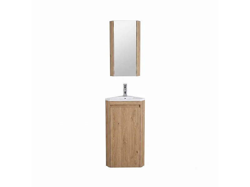 Mobile lavabo angolare SORRENTO su gambe con rubinetto e mobiletto