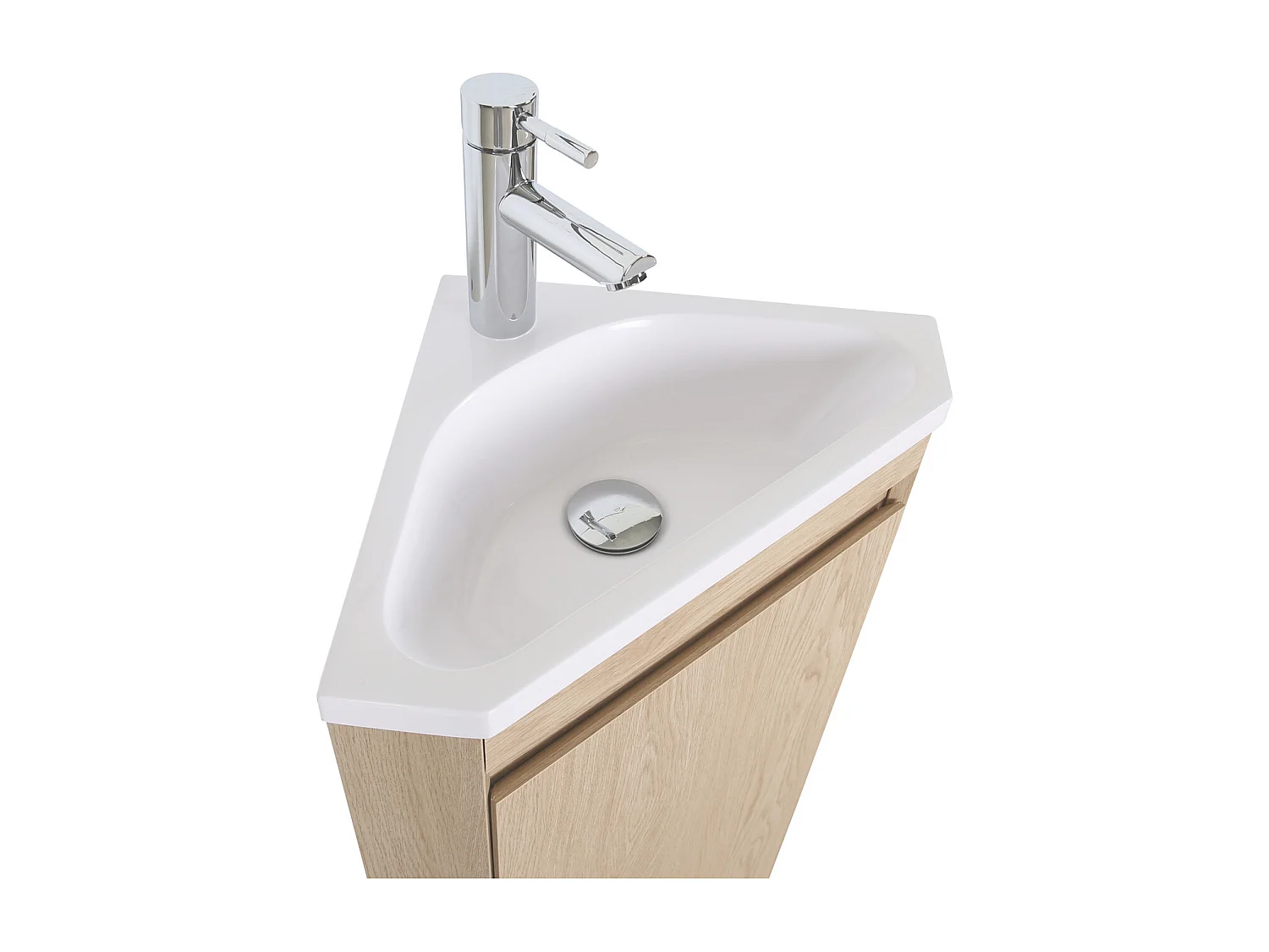 Lavabo angolare SORRENTO su gambe con rubinetto nero