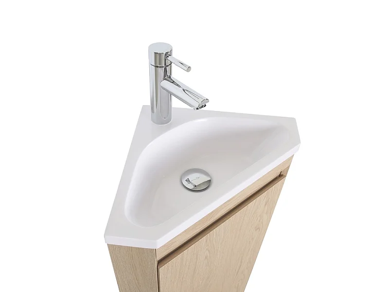 Lavabo de esquina SORRENTO con patas y grifo negro
