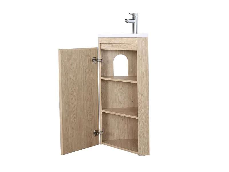 Lavabo de esquina SORRENTO con patas y grifo negro