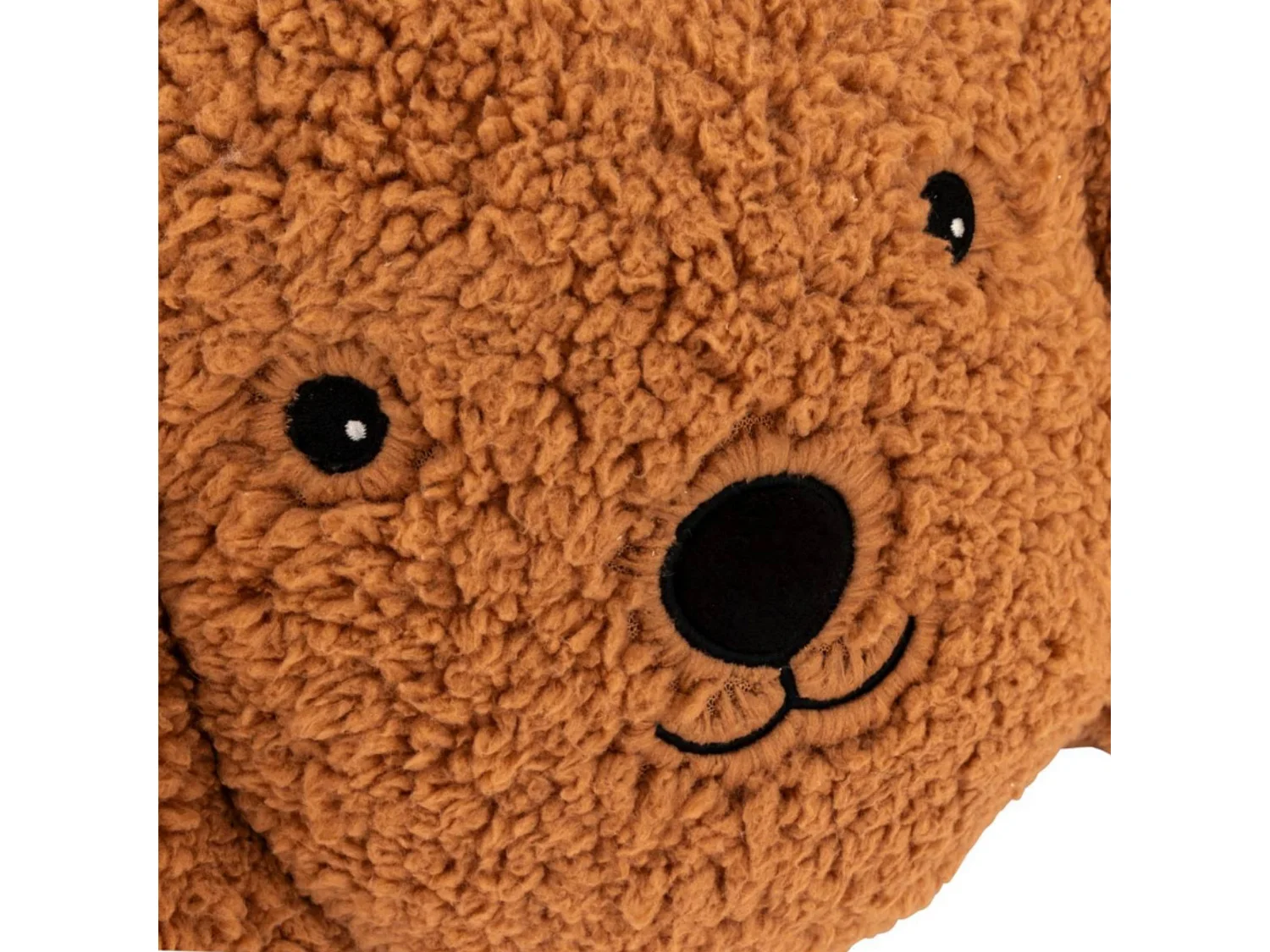 Coussin Bouclette Tête de Chien "Scott" 36cm Marron