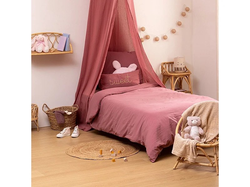 Parure de Lit 2 Pièces "Lili" 140x200cm Rose Antique