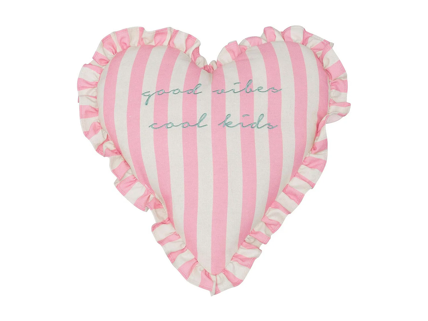 Coussin Déco Cœur "Ava" 38x38cm Rose