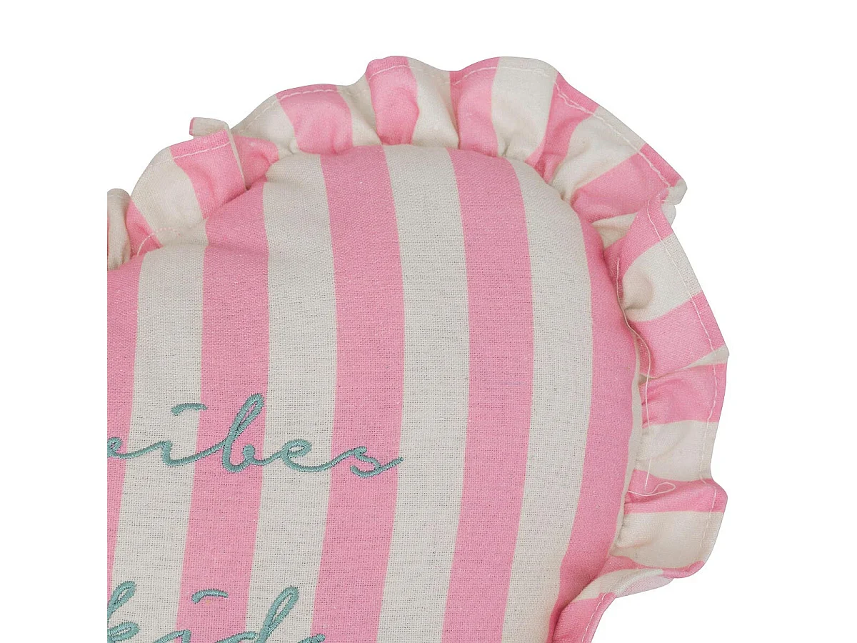 Coussin Déco Cœur "Ava" 38x38cm Rose