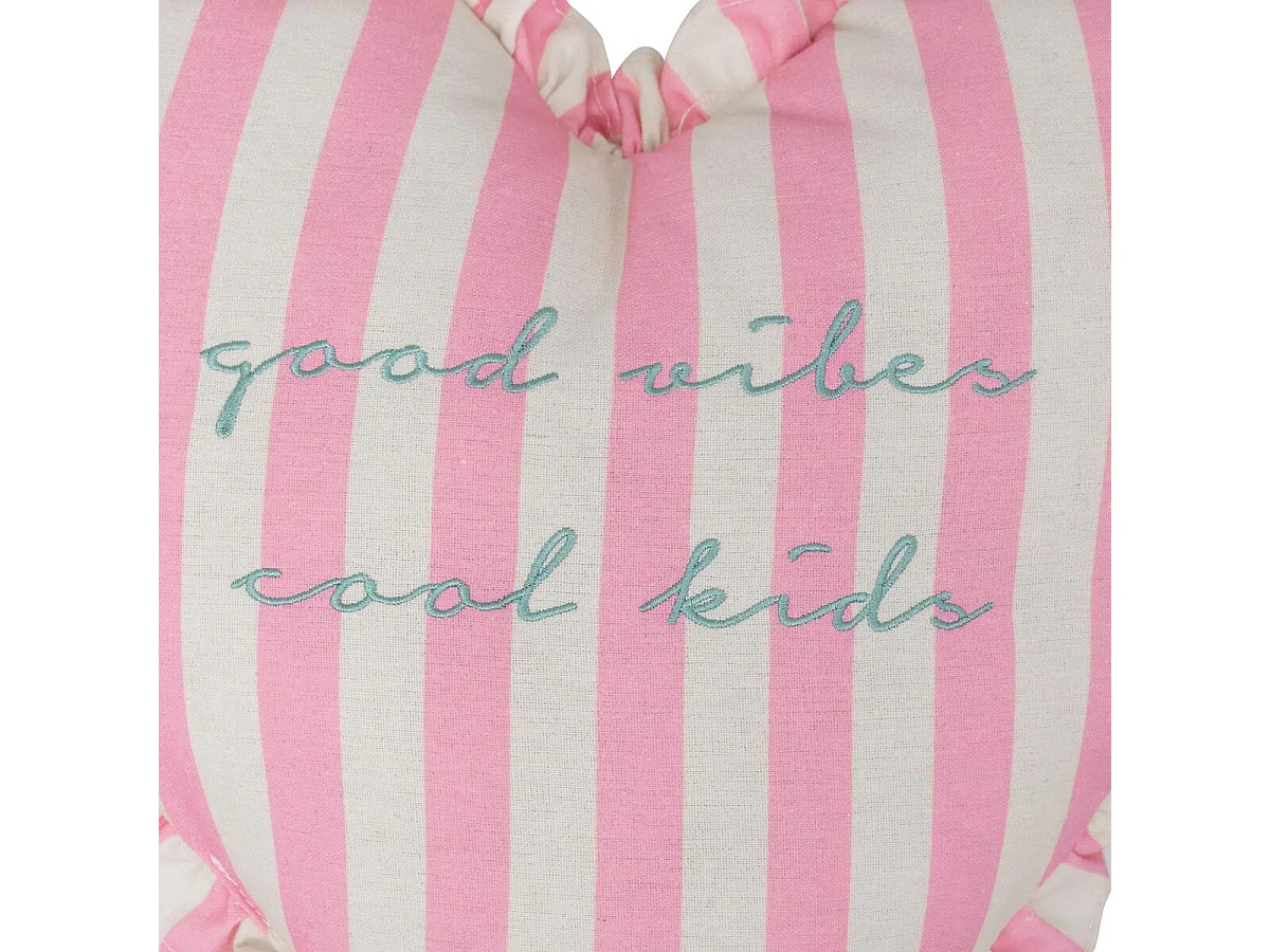 Coussin Déco Cœur "Ava" 38x38cm Rose