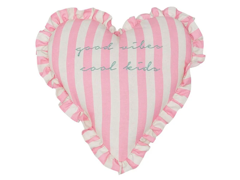 Cojín en forma de corazón rosa 10x40x40 cm