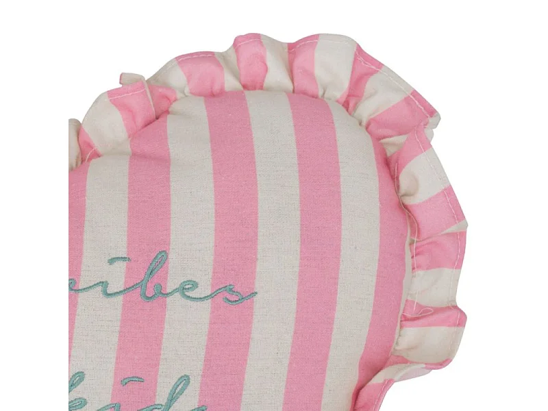 Cojín en forma de corazón rosa 10x40x40 cm