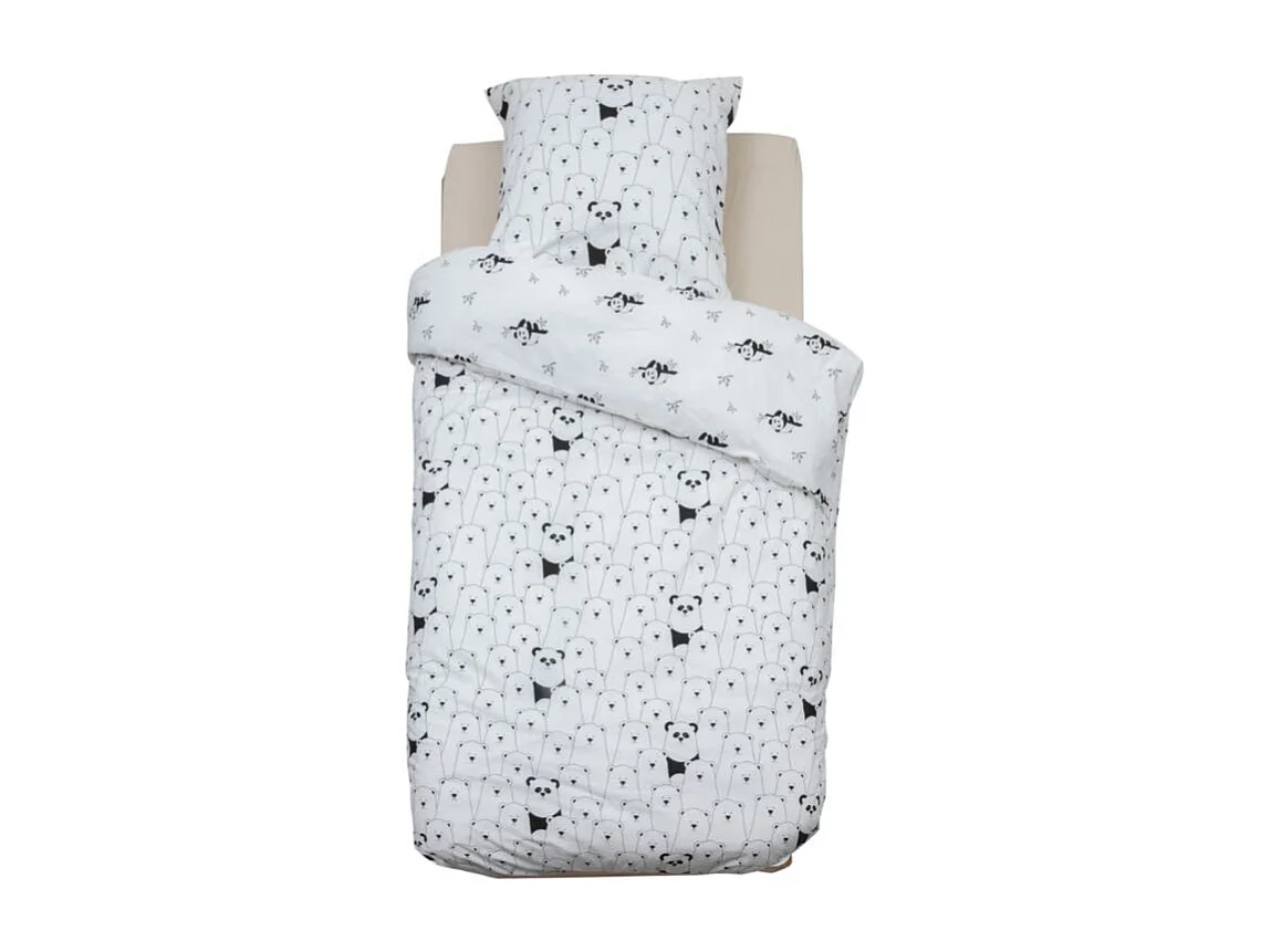 Bettwäsche-Set bedruckt mit Panda-Motiv